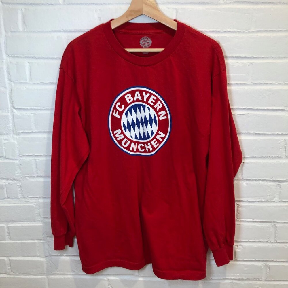 Red Long Sleeve Crewneck Tee